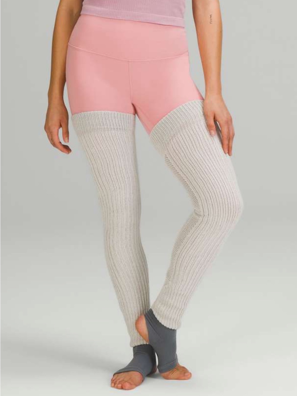 Lululemon Merino Wool Find Your Balance Leg Warmer White Opal NEW Medium Large